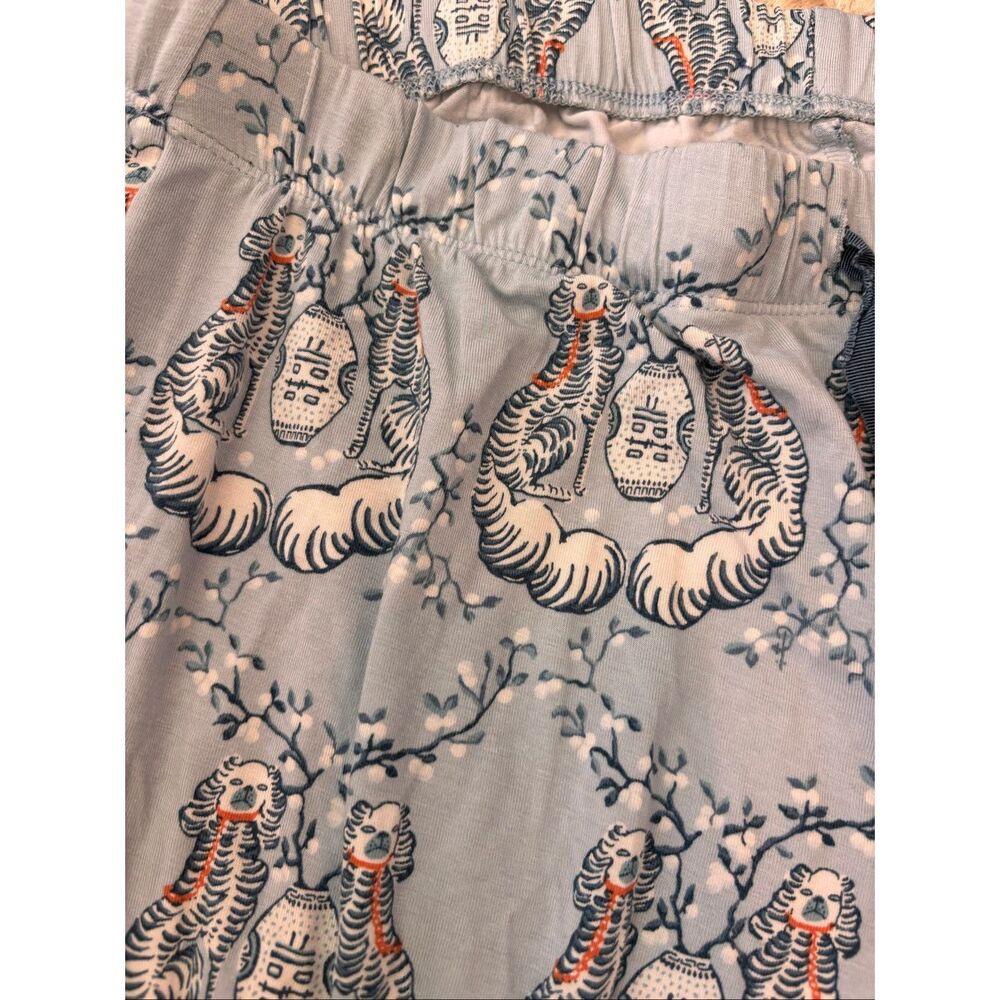 NWOT Spartina 449 chinoiserie Toile Pajama Pants Blue Coastal Lounge Sleepwear X - Picture 4 of 7